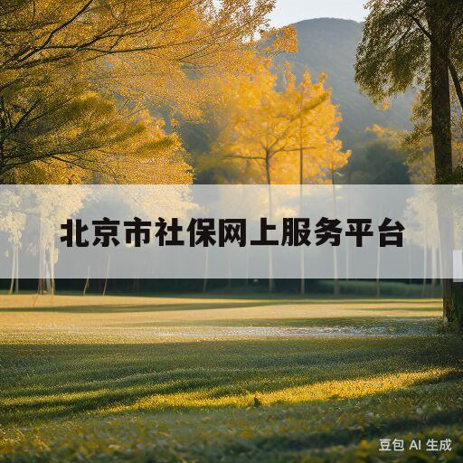 北京市社保网上服务平台(北京市社保网上服务平台登录入口)