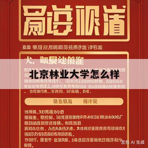 北京林业大学怎么样(北京林业大学怎么样知乎)