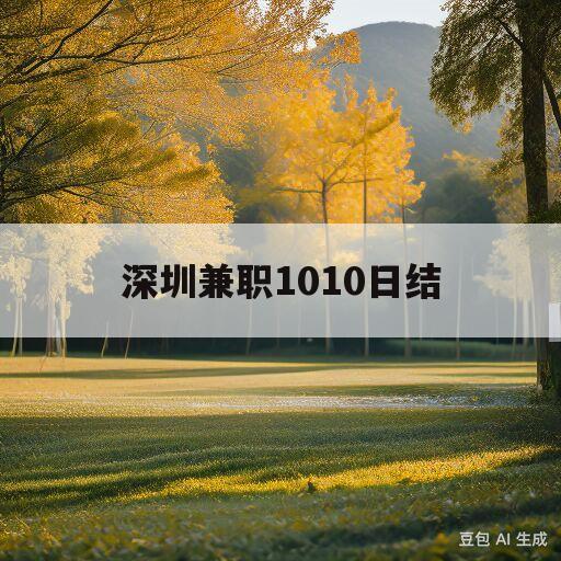 深圳兼职1010日结(深圳1010兼职招聘网)