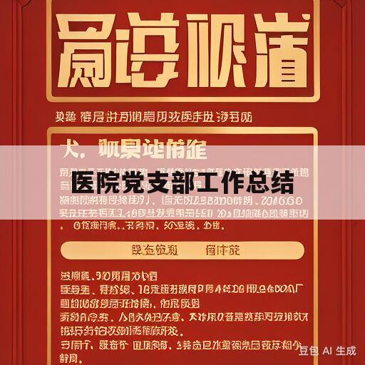 医院党支部工作总结(2023年医院党支部工作总结)